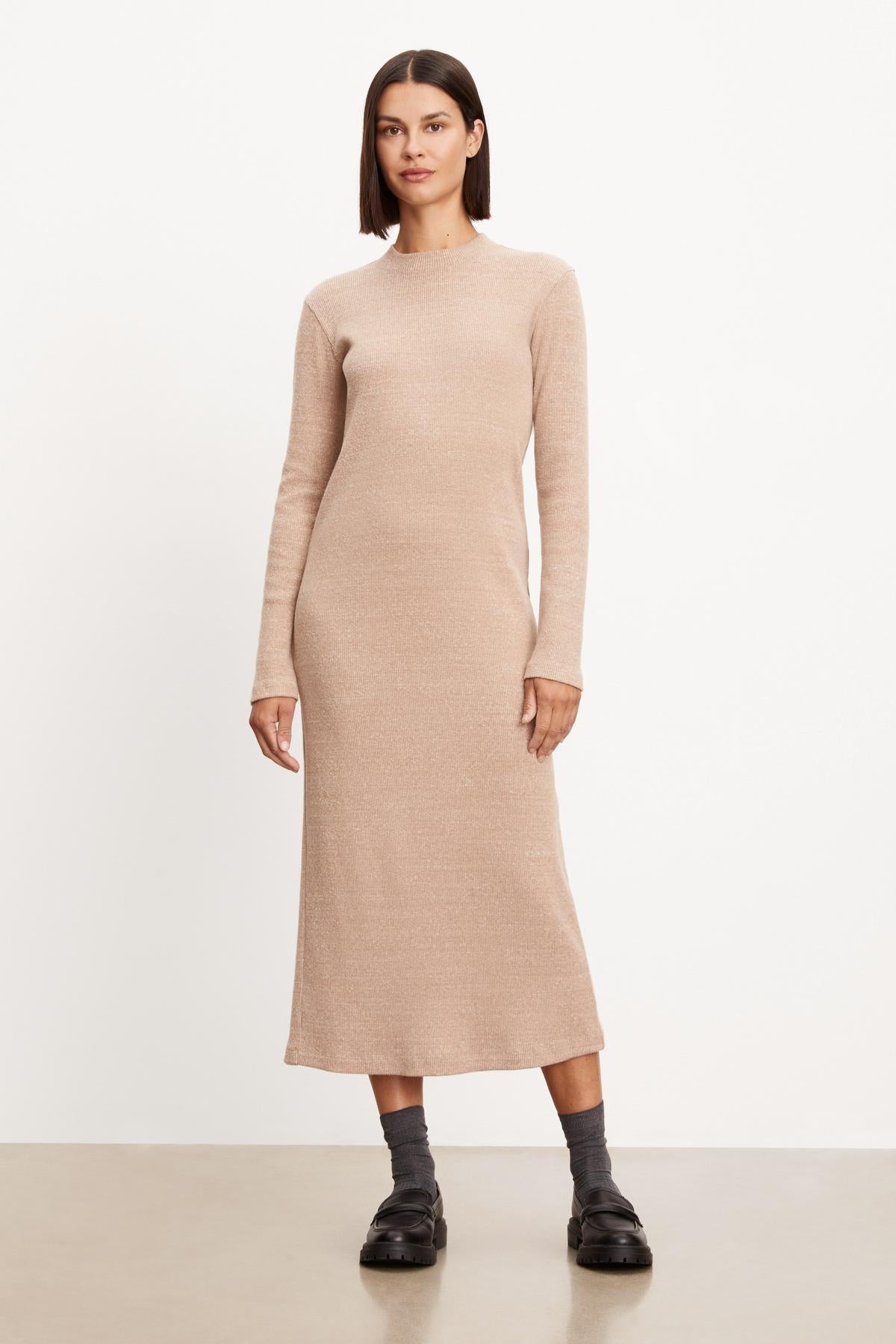 ribbed fabric dress Easy Wide Rib Dress