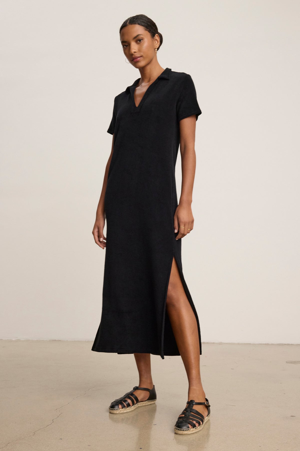 LIANNE TERRY COTTON POLO DRESS Velvet by Graham & Spencer LIANNE TERRY COTTON POLO DRESS Velvet by Graham & Spencer