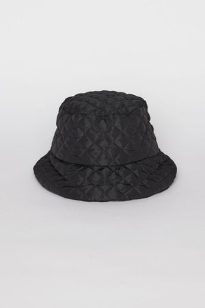 The MODERN QUILTED BUCKET HAT by Velvet by Graham & Spencer displayed on a plain white background.
