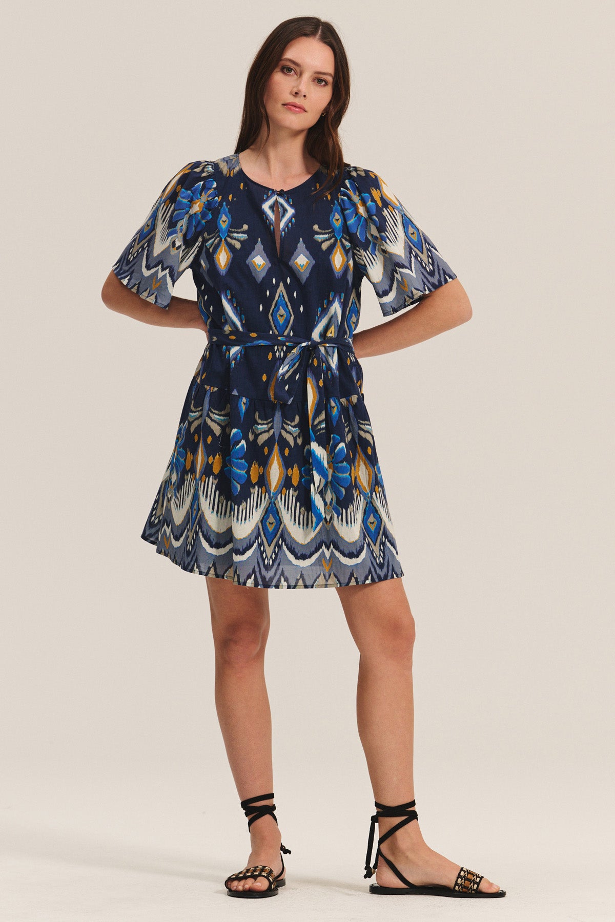 Velvet by Graham & Spencer Maggie Printed Dress - White Velvet by Graham & Spencer Maggie Printed Dress - White