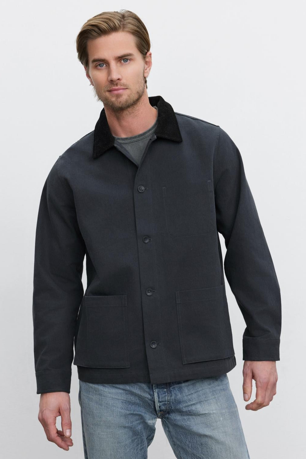 EMORY COTTON CANVAS BUTTON-UP JACKET – Velvet by Graham Spencer