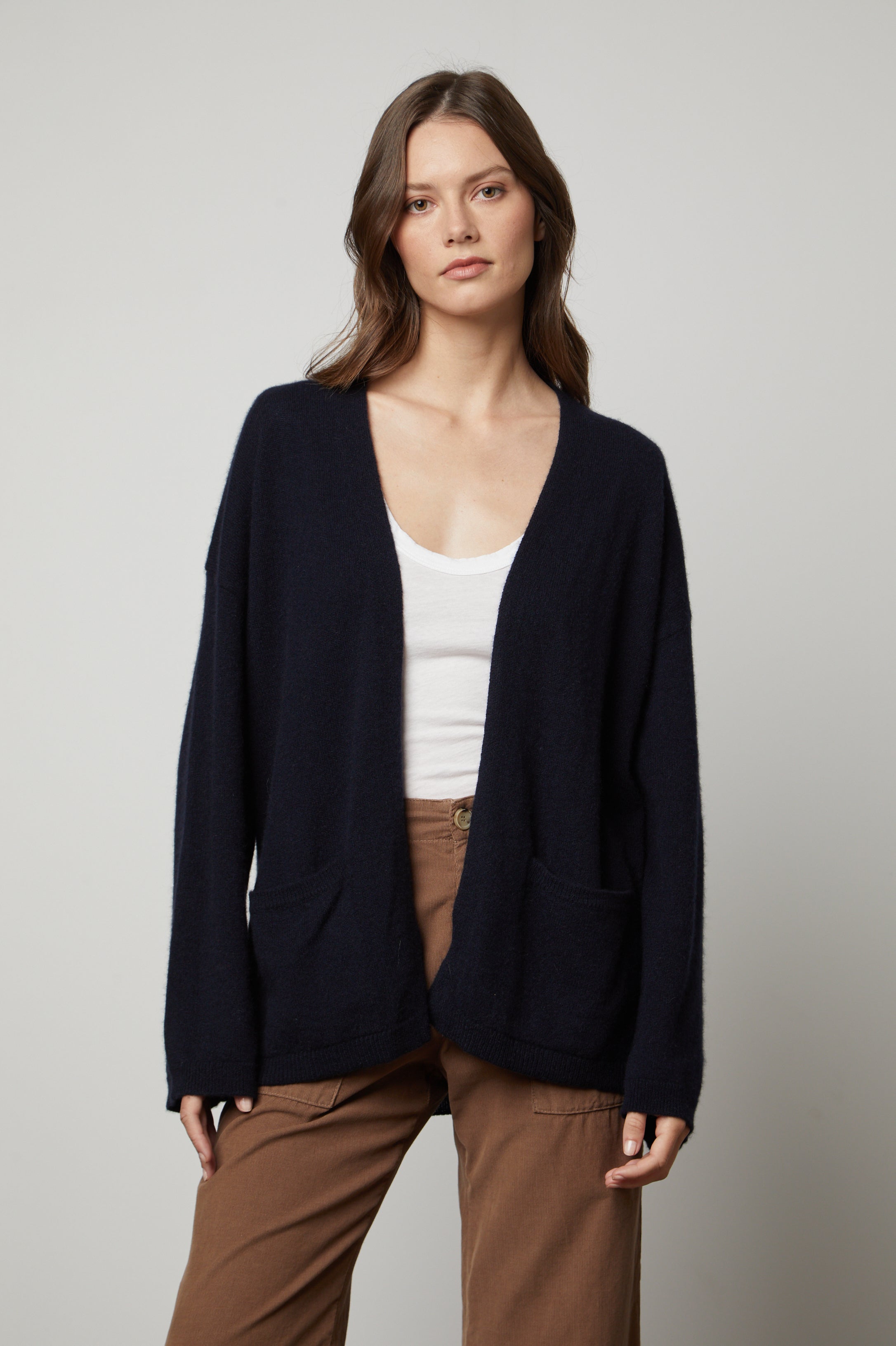LILA CASHMERE OPEN FRONT CARDIGAN – Velvet by Graham Spencer