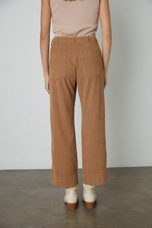 Vera Corduroy Wide Leg Pant in canyon back