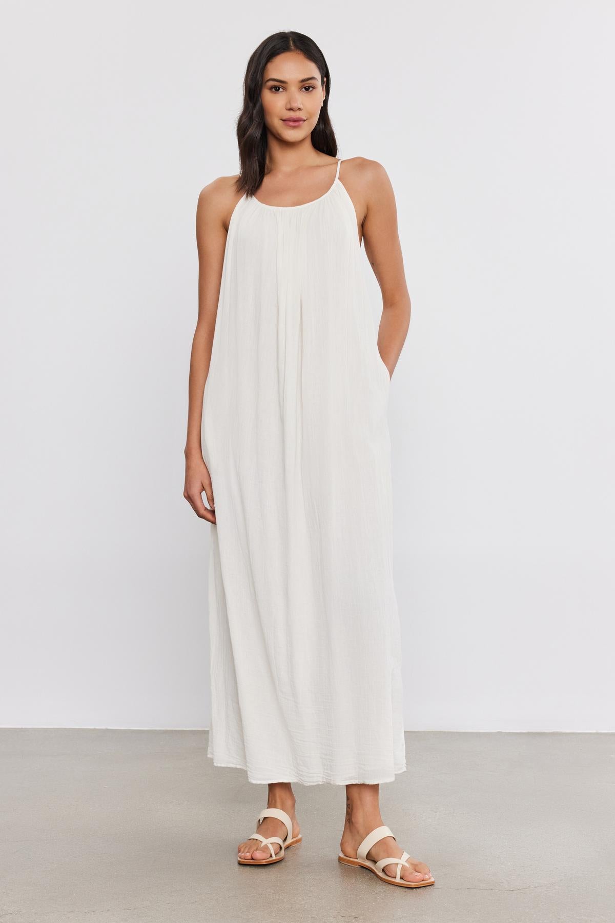 LORELEI COTTON GAUZE TANK MAXI DRESS Velvet by Graham & Spencer LORELEI COTTON GAUZE TANK MAXI DRESS Velvet by Graham & Spencer