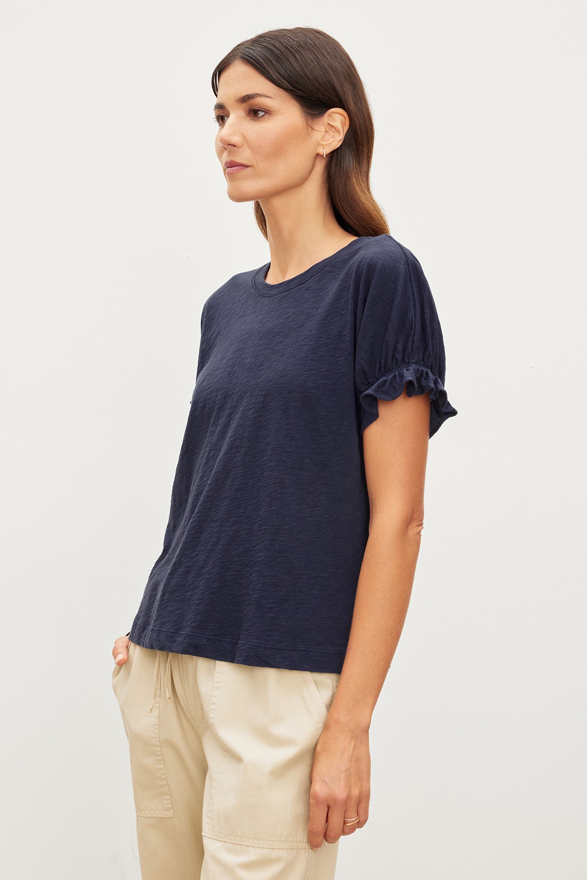 MIMI CREW NECK TEE by Velvet by Graham & Spencer, a wardrobe essential.-35967543869633