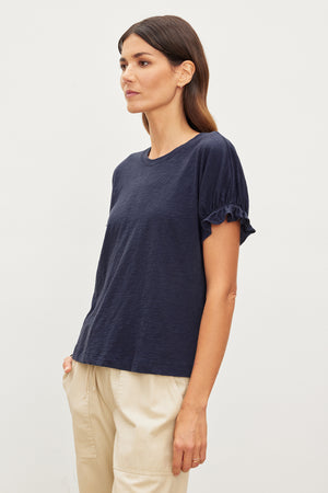 MIMI CREW NECK TEE by Velvet by Graham & Spencer, a wardrobe essential.