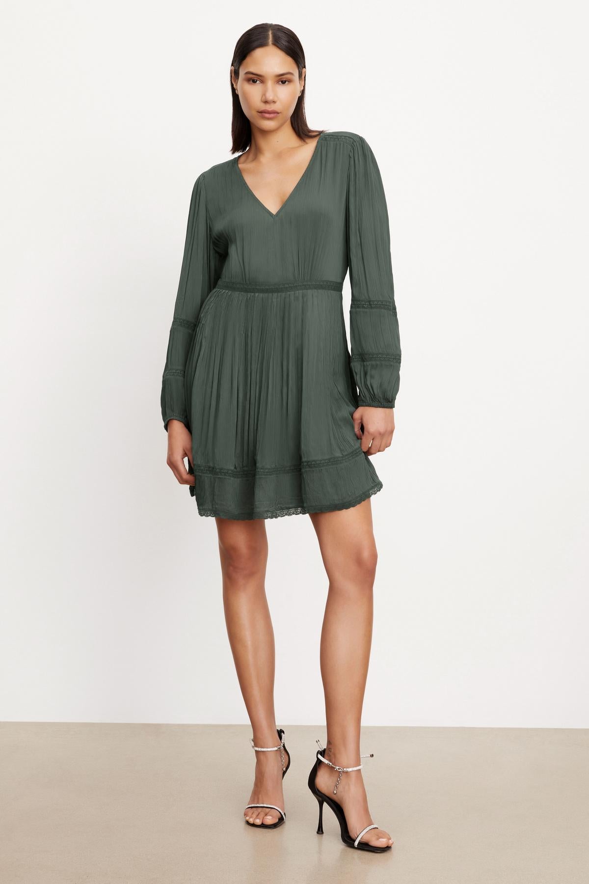 BETHEL CRINKLE VISCOSE LACE DRESS Velvet by Graham & Spencer BETHEL CRINKLE VISCOSE LACE DRESS Velvet by Graham & Spencer