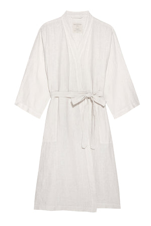 Jenny Graham Linen Robe in beach flat shot