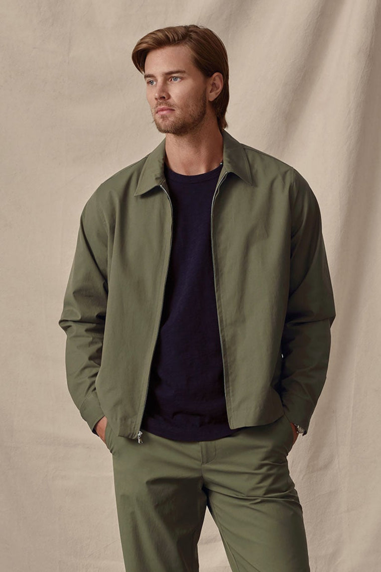 ALTON POPLIN COTTON BLEND ZIP-UP JACKET – Velvet by Graham Spencer