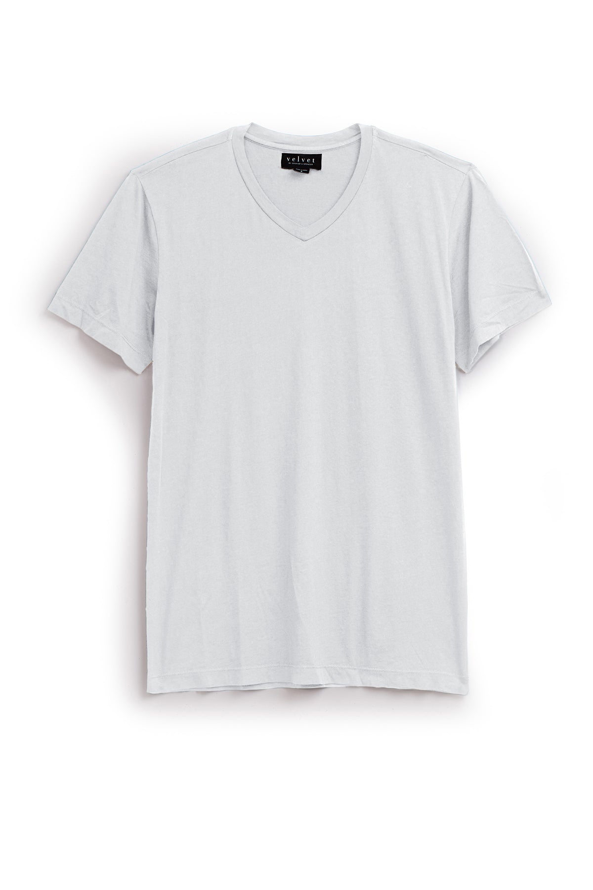The SAMSEN TEE by Velvet by Graham & Spencer is a crisp white V-neck crafted from soft Pima jersey, perfect for effortless layering.