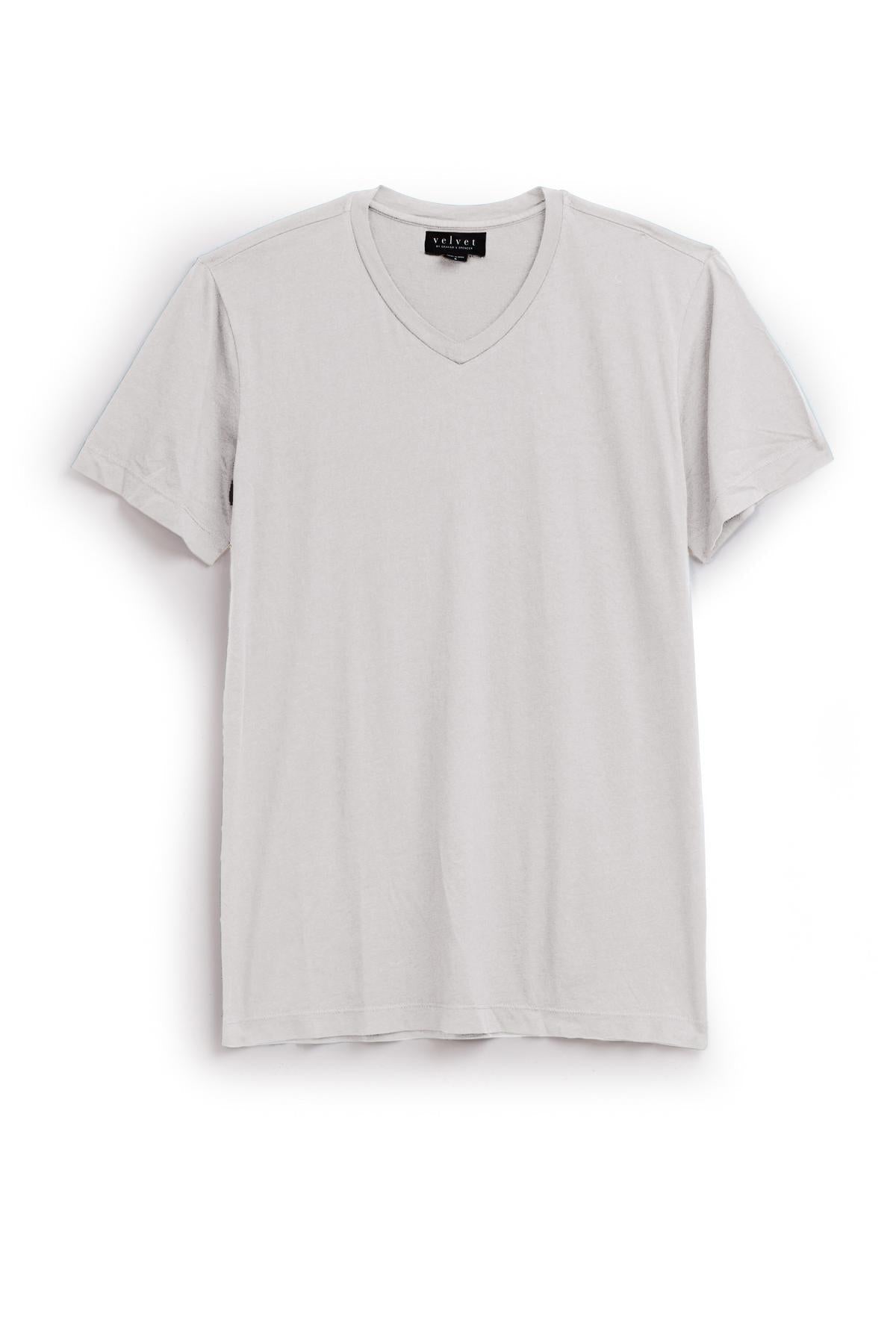 A SAMSEN WHISPER CLASSIC V-NECK TEE by Velvet by Graham & Spencer on a white background.-35783134511297