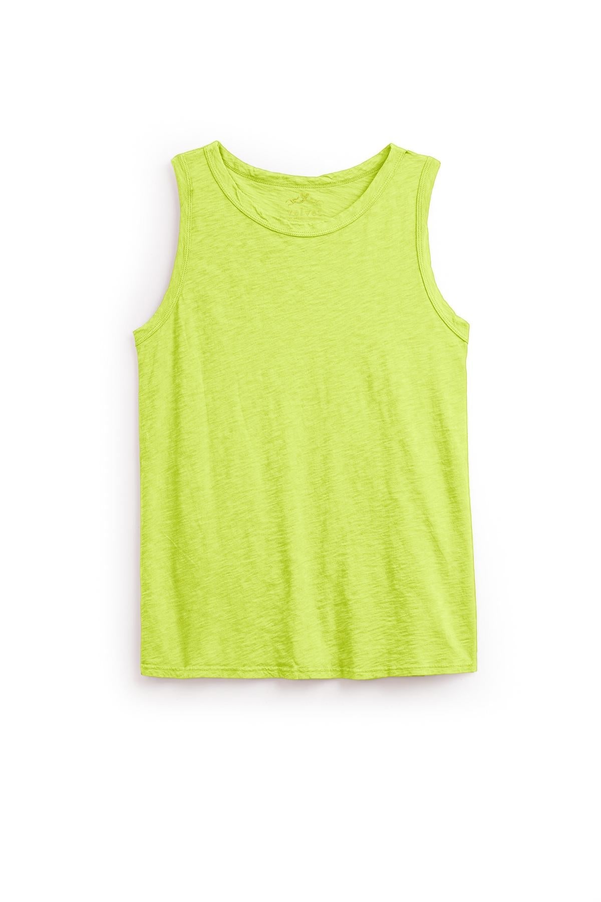A Velvet by Graham & Spencer TAURUS COTTON SLUB TANK on a white background.