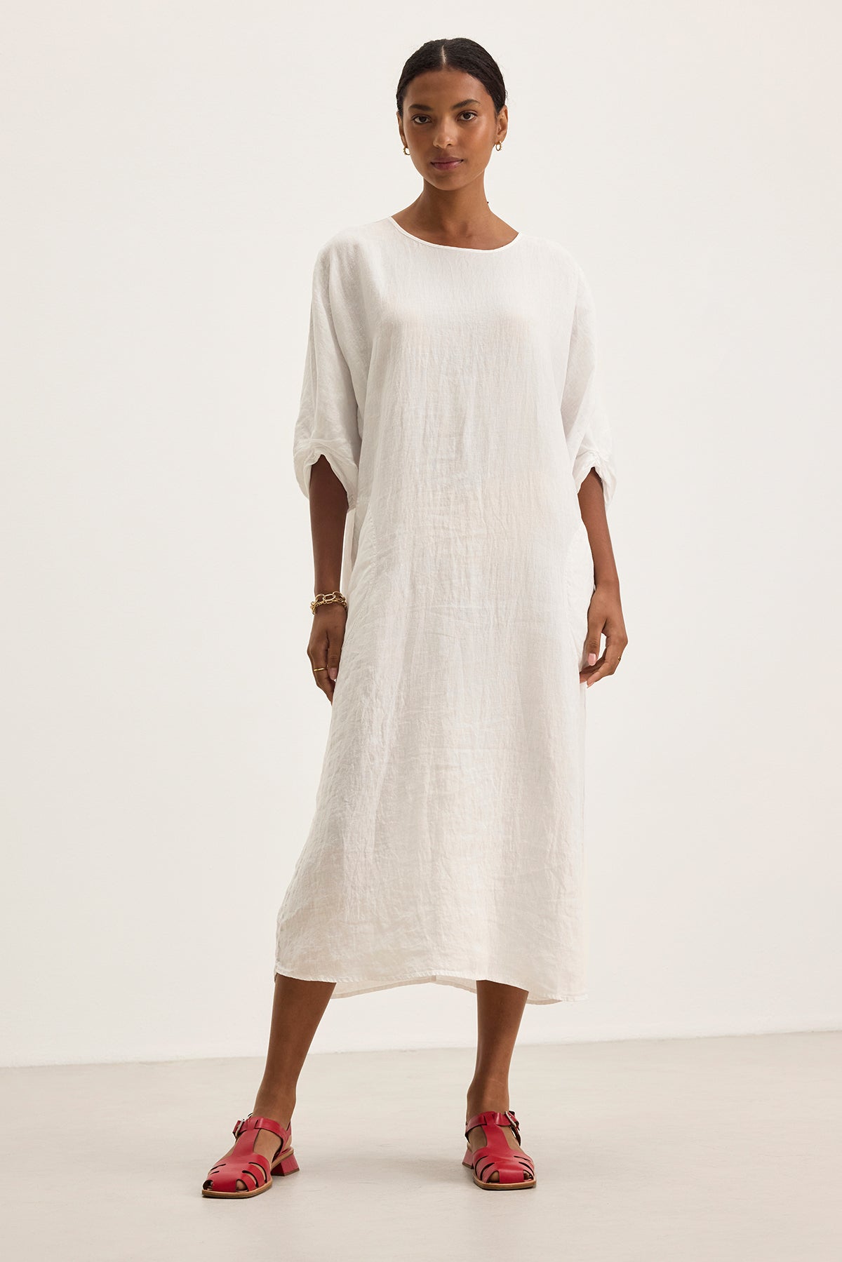 Velvet by Graham & Spencer Carmen 3/4 Sleeve Midi Dress Velvet by Graham & Spencer Carmen 3/4 Sleeve Midi Dress