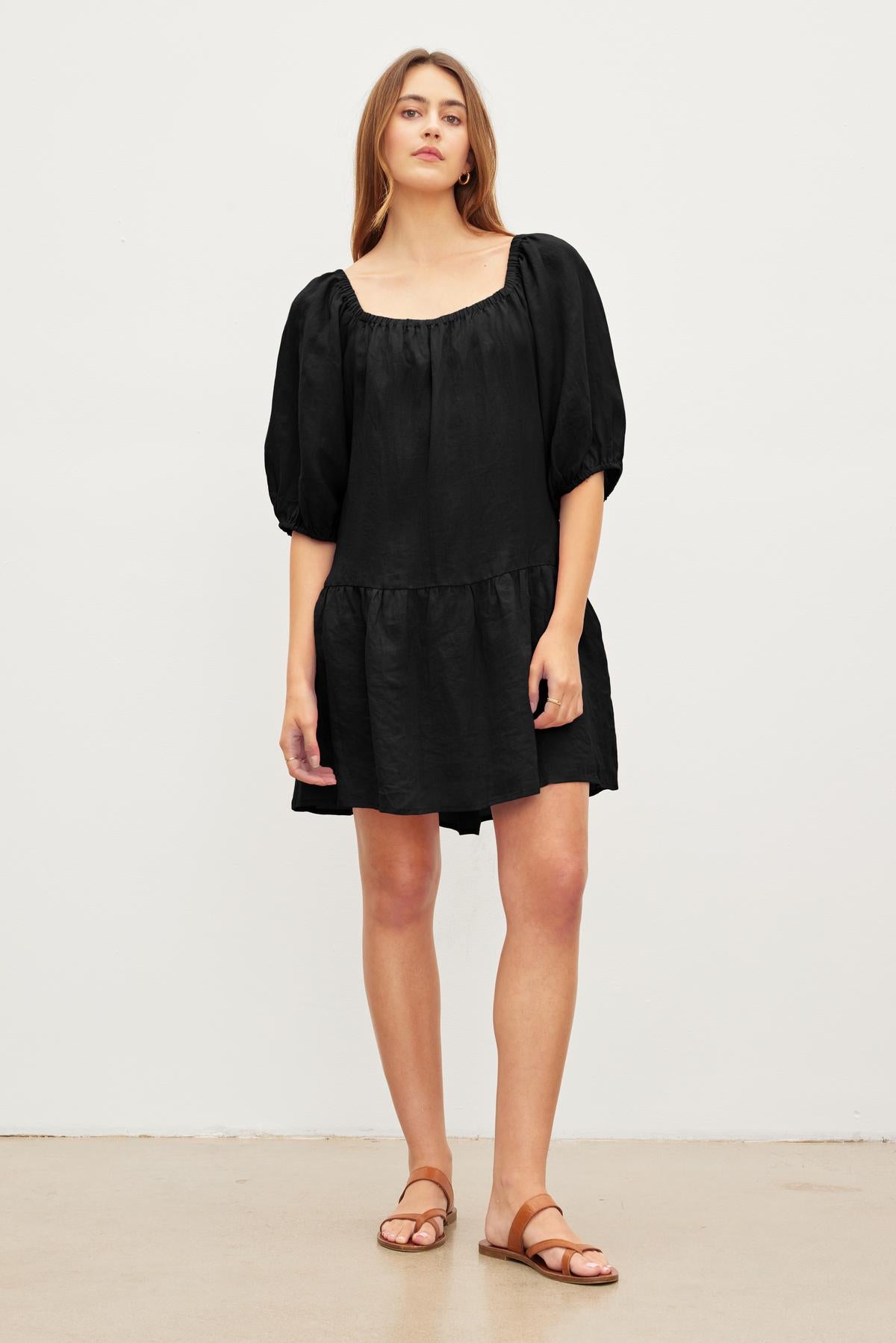 velvet graham dress IRINA LINEN DRESS