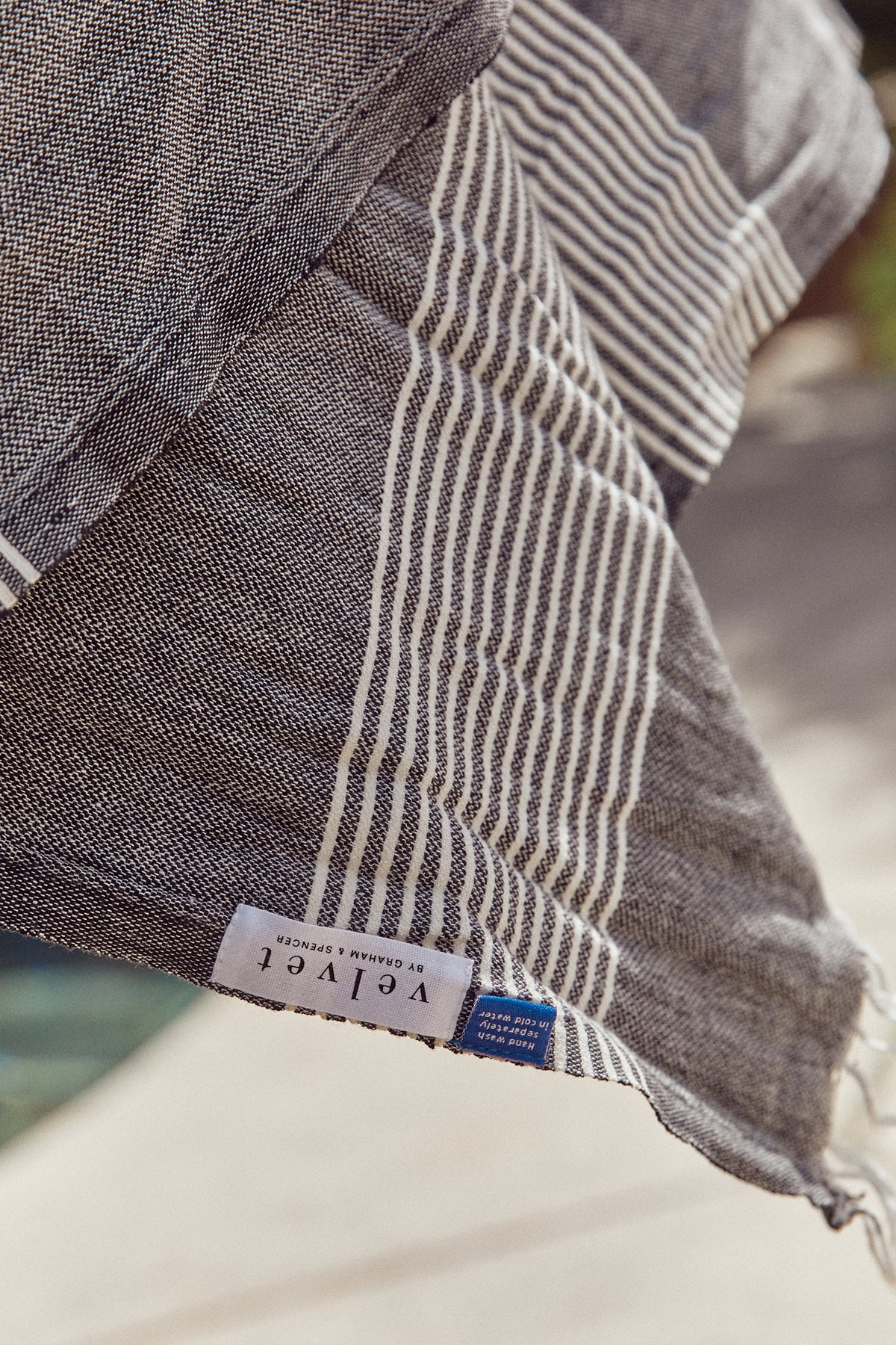 Black Beach Throw Detail