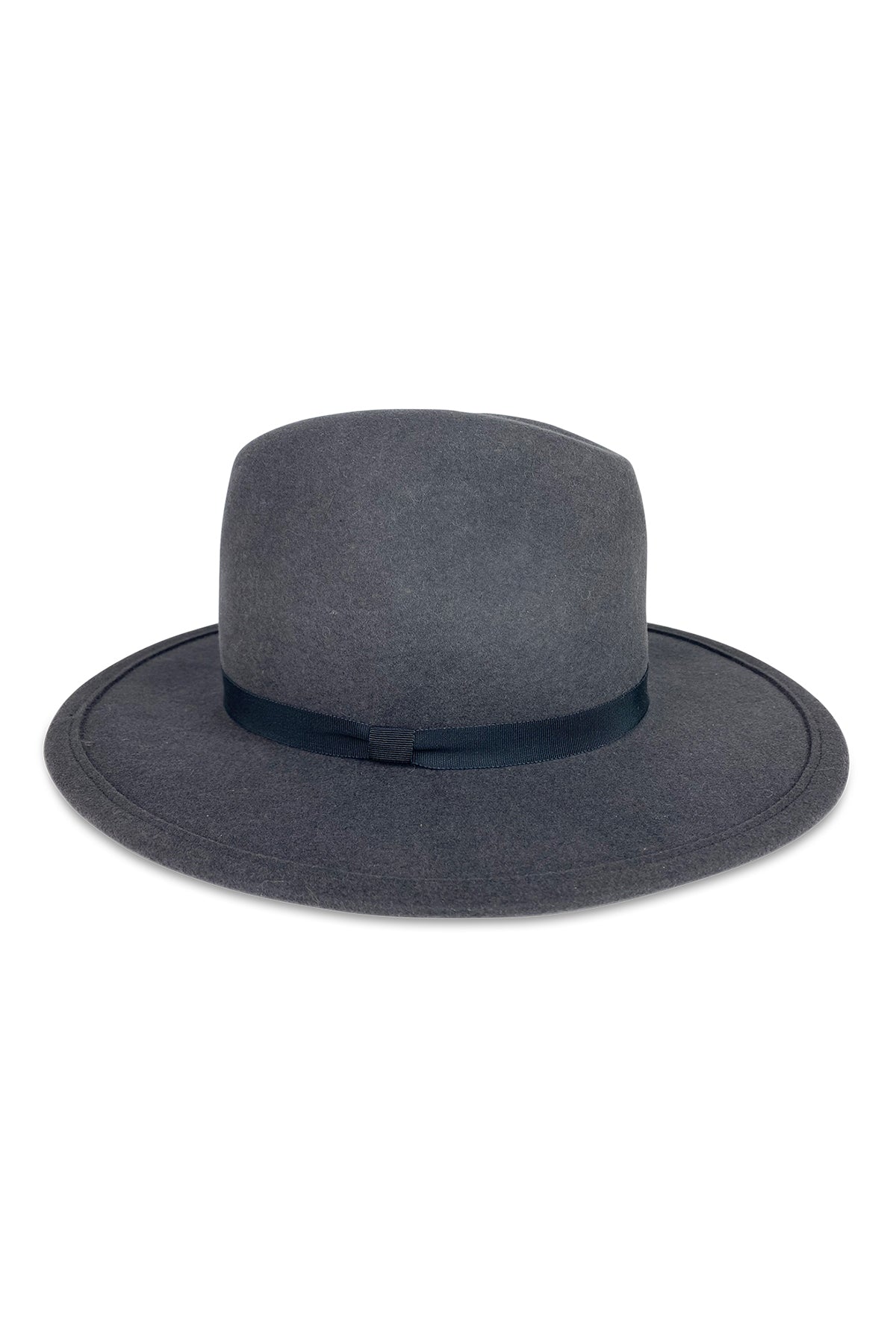Chelsea Ribbon Trim Fedora Charcoal / Black-23273869148353