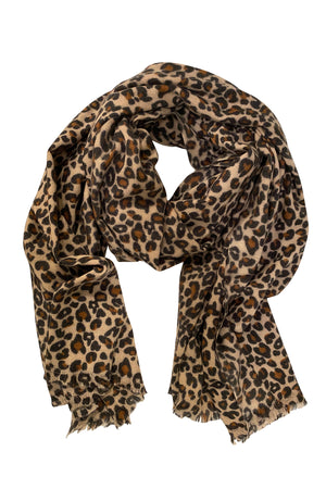Mini Leopard Scarf with Small Leopard Print