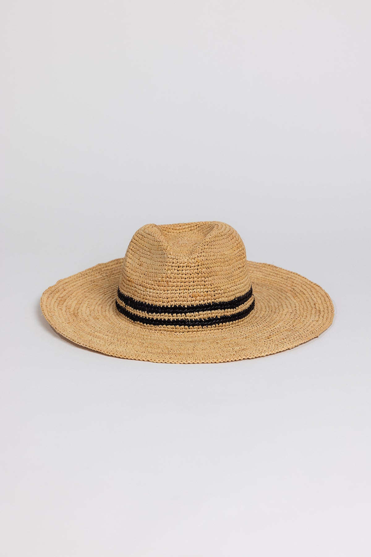 a SADONA RANCHER HAT with a black stripe, by Velvet by Graham & Spencer.