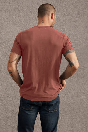 Samsen V-Neck Tee Shirt Cranapple Back