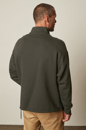 Baldwin Quarter-Zip Sweatshirt in dillweed back