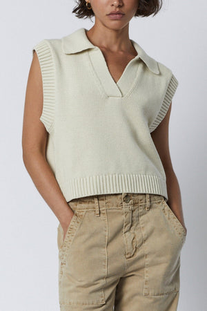 Avalon Sweater Tank in flax with Temescal pant front