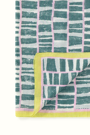 Geo Scarf by Epice Emerald Detail