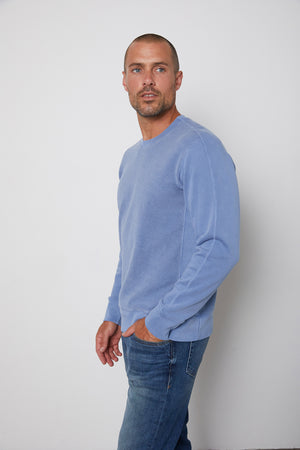 Jayden french terry sweatshirt chambray side