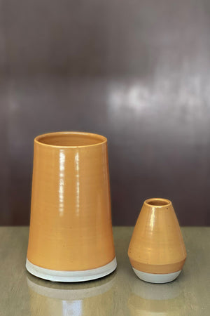 Jenny Graham Ceramic Large Vase Mustard, Ceramic Bud Vase Mustard