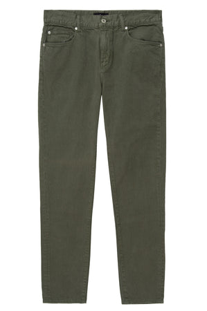 A pair of men's JOSEPH COTTON CANVAS PANT pants by Velvet by Graham & Spencer in olive green.