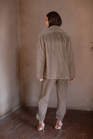 Linda Jacket Mink with Tabitha Sweatpant Back