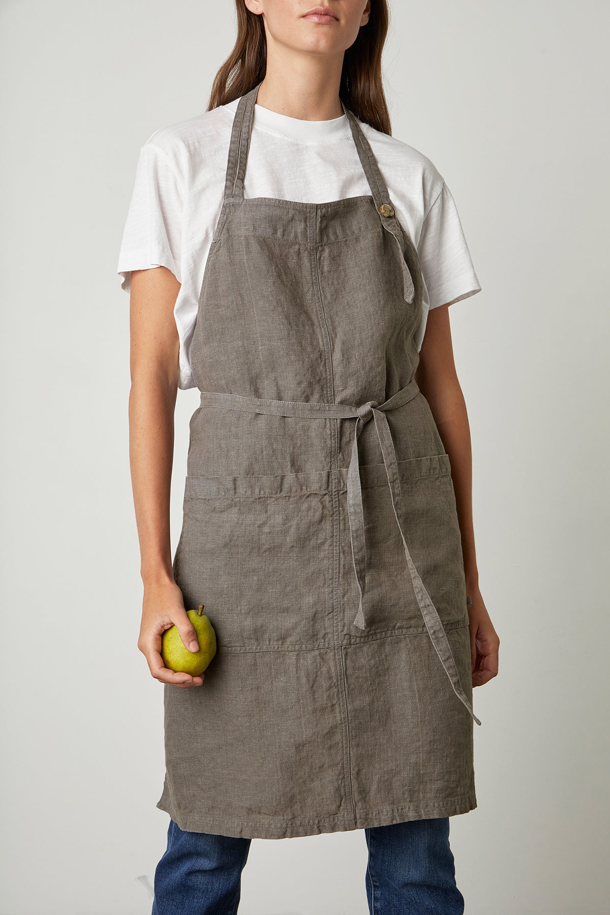 LInen Apron Stone Front 2