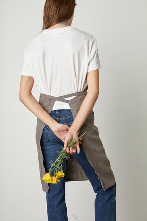 LInen Apron Stone Back