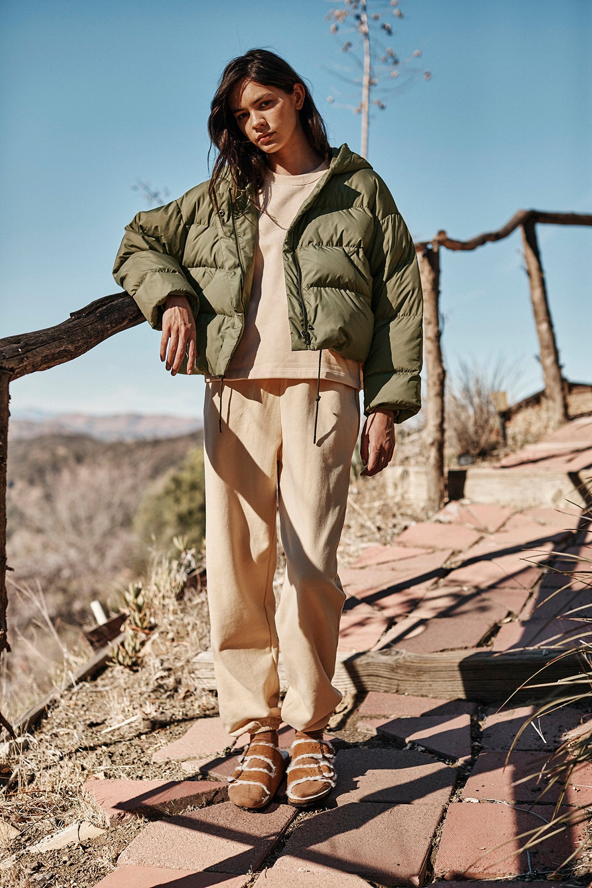 Raylin Jacket Sage Priya Sweatshirt Debra Sweatpant Full Length Front-23195013775553