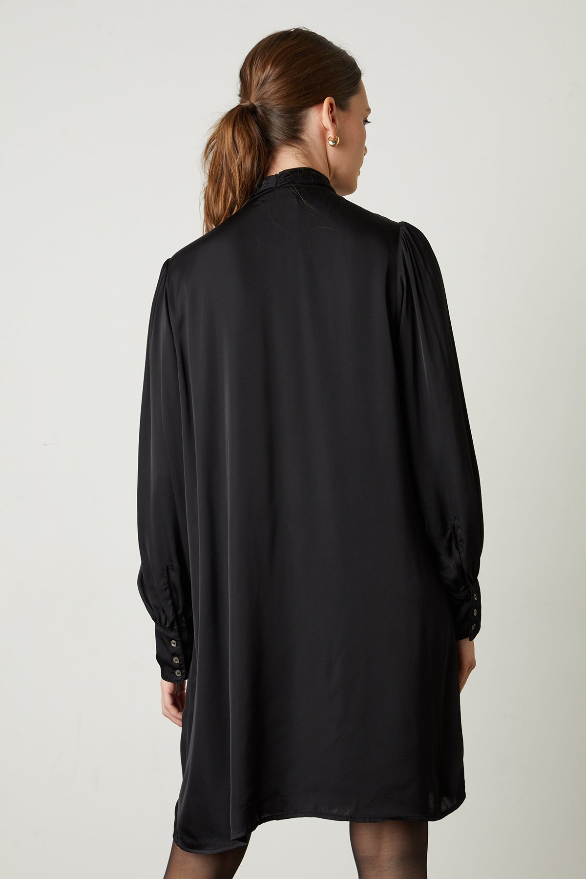 EVELYN SATIN TIE DRESS