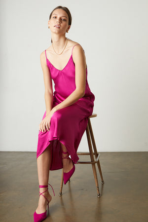 POPPY SATIN SLIP DRESS