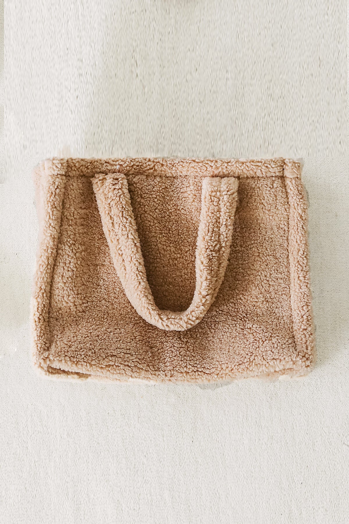 Faux Shearing Bag Camel-23558471614657