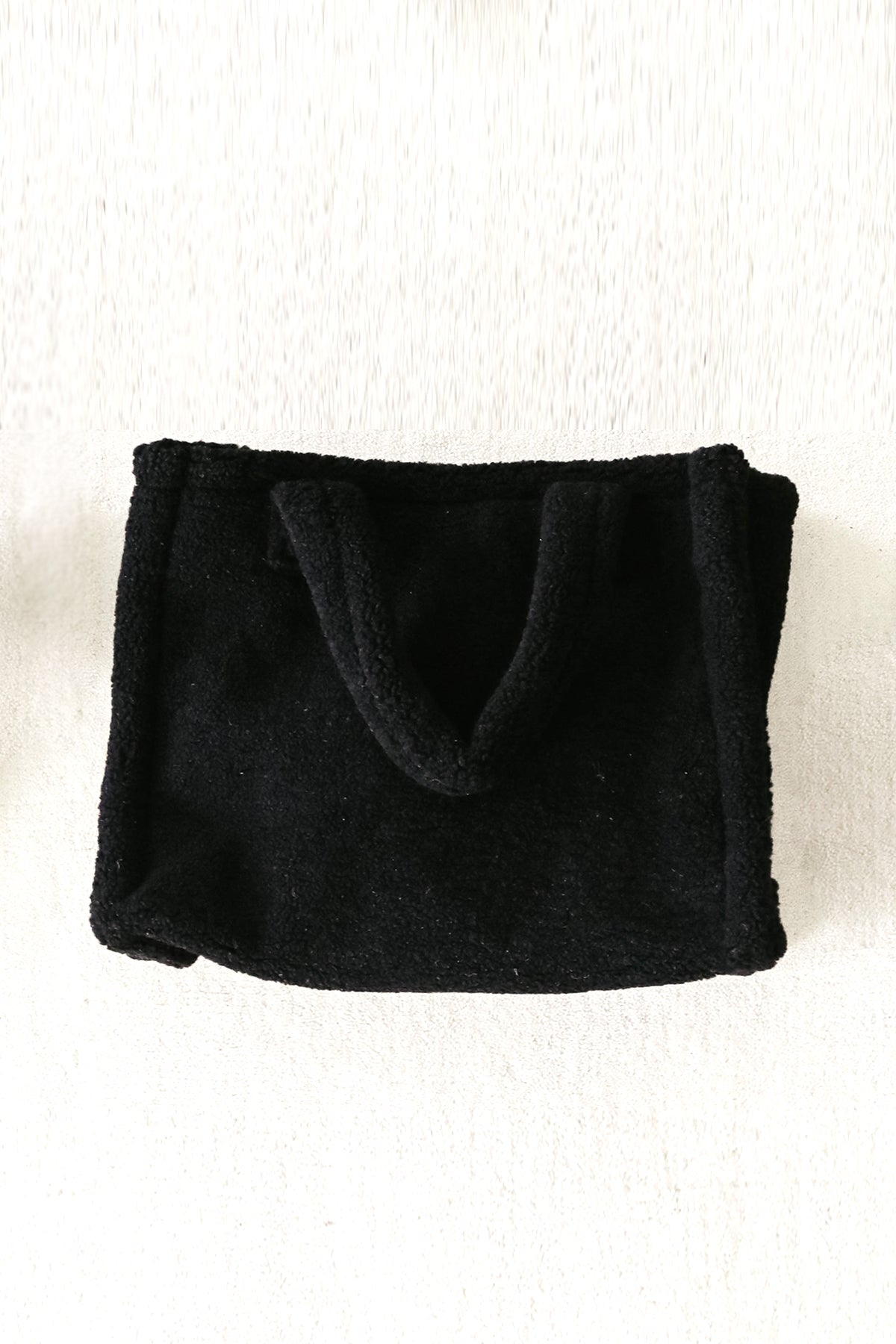 Faux Shearling Bag Black-23558471549121