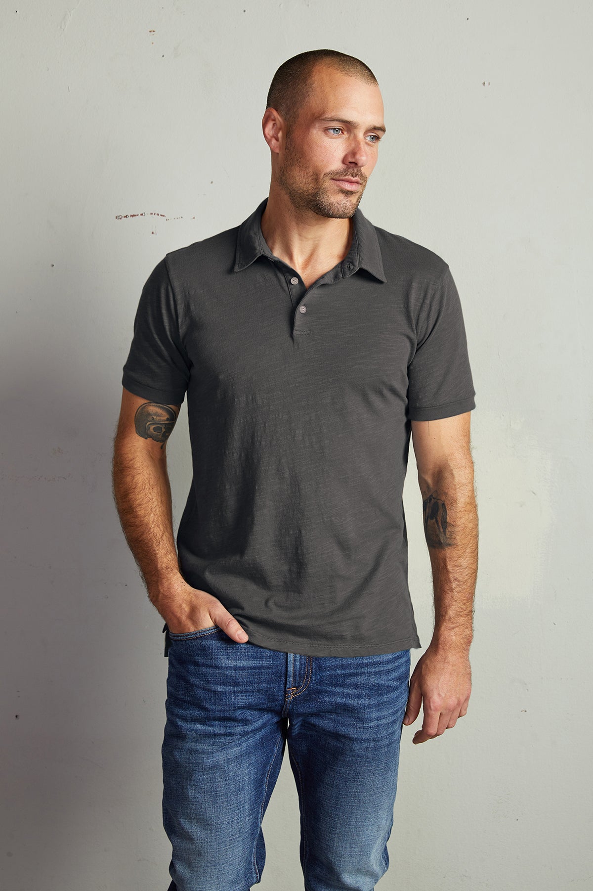 RANDALL COTTON SLUB POLO