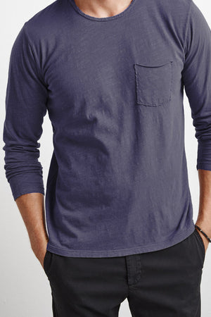 SIMEON RAW EDGE COTTON SLUB TEE