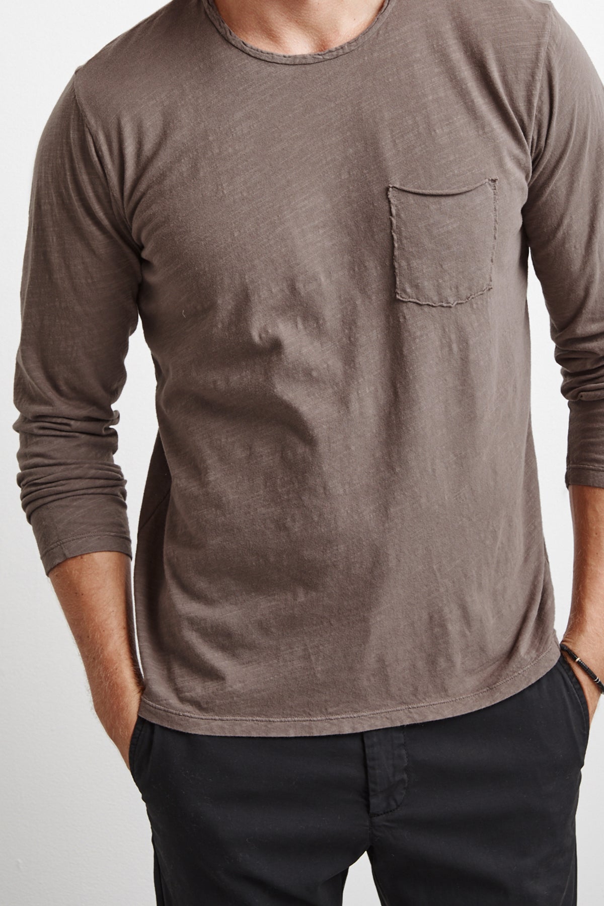 SIMEON RAW EDGE COTTON SLUB TEE