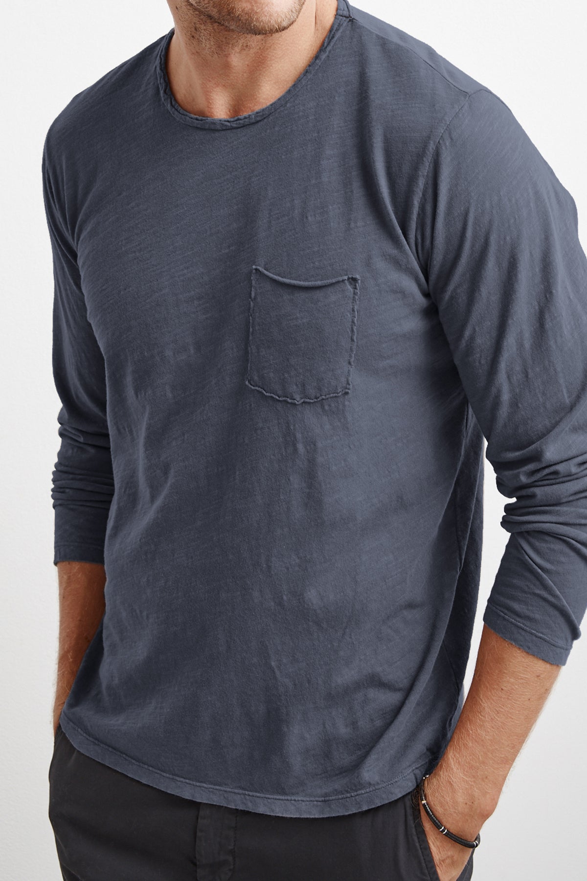 SIMEON RAW EDGE COTTON SLUB TEE