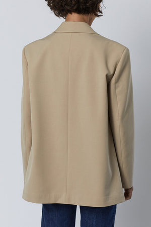 Fairfax Blazer in khaki with blue denim back
