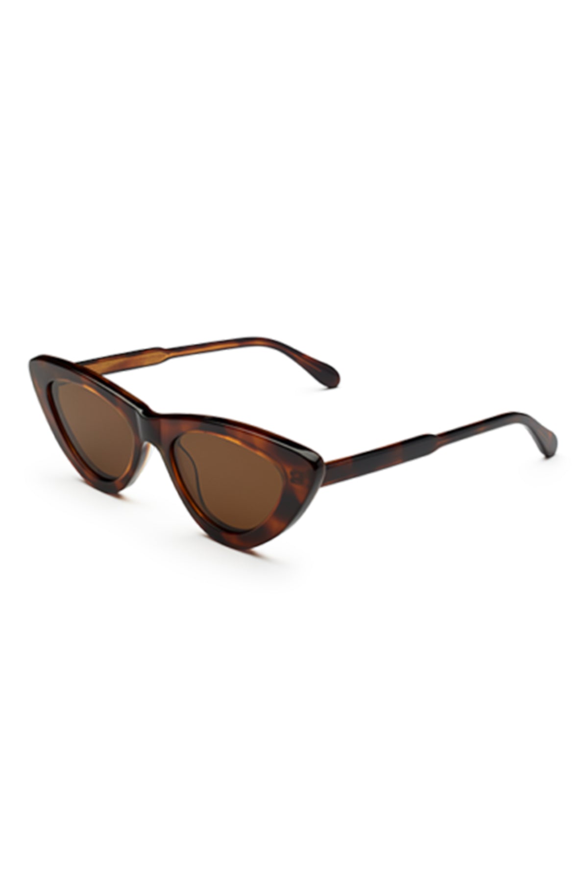 The 006 BY CHIMI EYEWEAR cat-eye sunglasses by Chimi feature tortoiseshell frames and dark lenses; these unisex shades are shown on a white background.-6542026080337