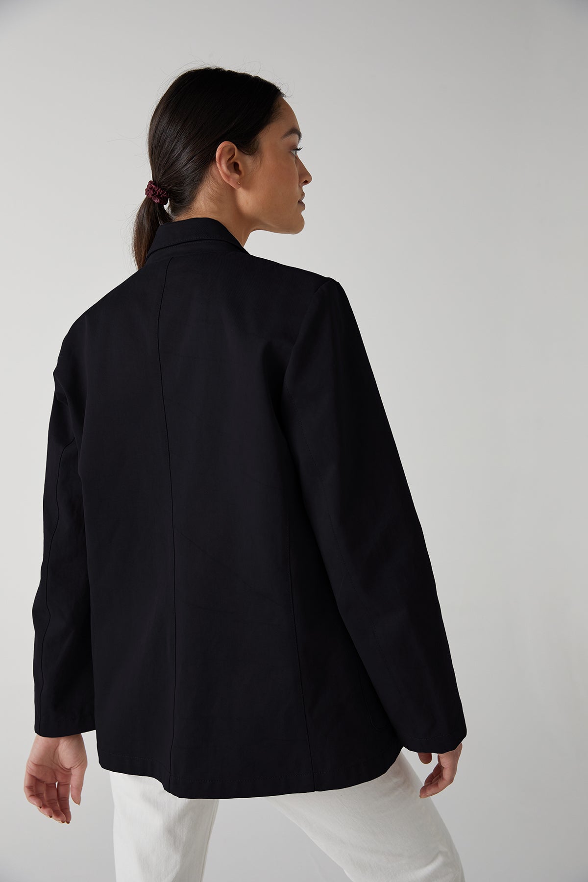 Velvet by Jenny Graham Oversized Echo Blazer in Vintage Black Black-25154551185601