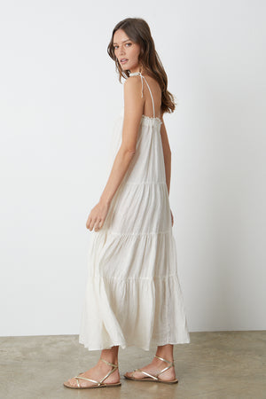 The model is wearing the