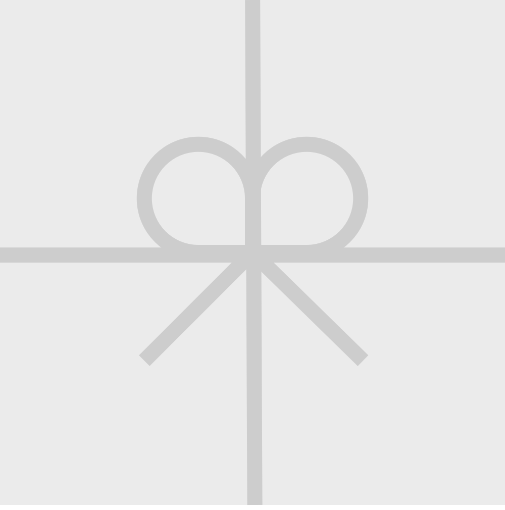 A simple graphic of a bow in light gray on a white background. The bow consists of two loops, a center knot, and two trailing ends, featured on the Gift Wrap by Velvet by Graham & Spencer.-5823238635601