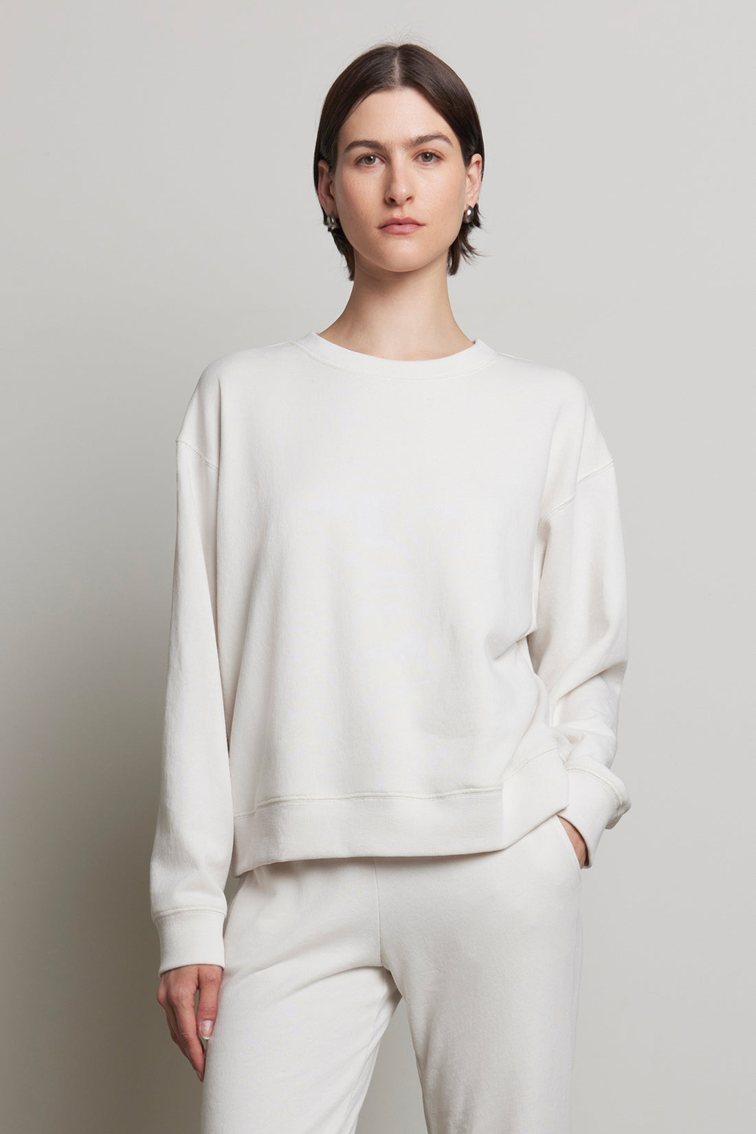Velvet Ynez Organic Fleece Crew Neck Sweatshirt- Beach