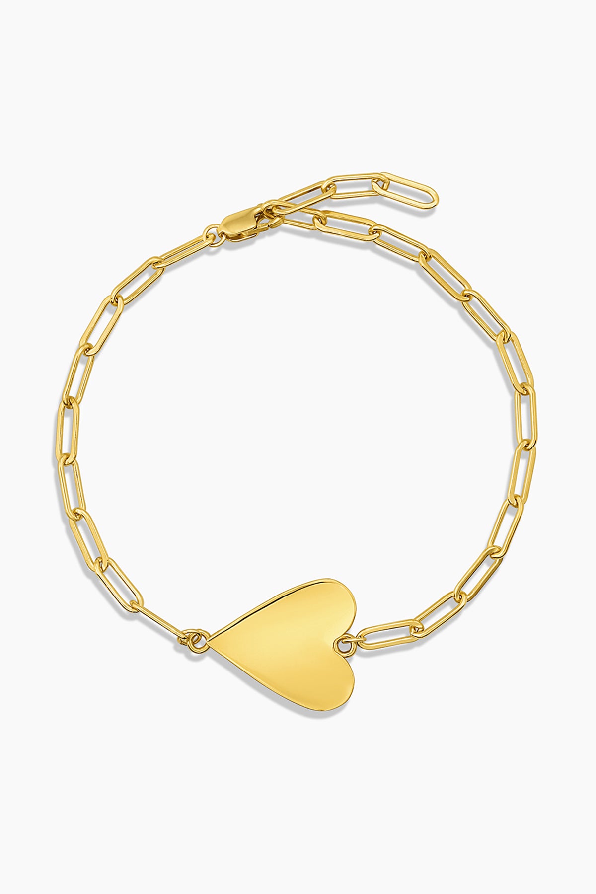   A AMAYA HEART BRACELET BY THATCH chain bracelet with a heart charm. 