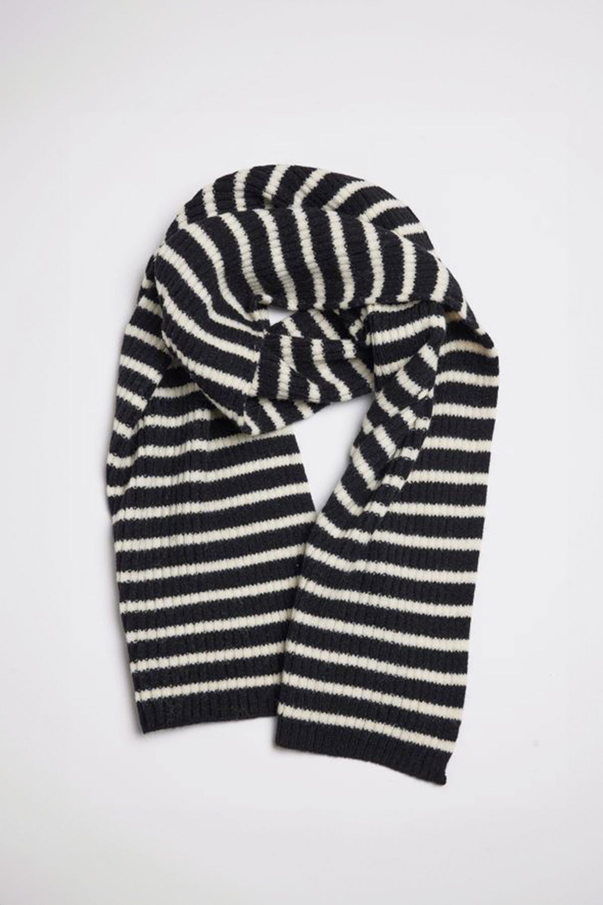   The BOLTON STRIPE SCARF by Velvet by Graham & Spencer is laid out flat on a plain white background. 