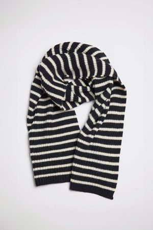 The BOLTON STRIPE SCARF by Velvet by Graham & Spencer is laid out flat on a plain white background.